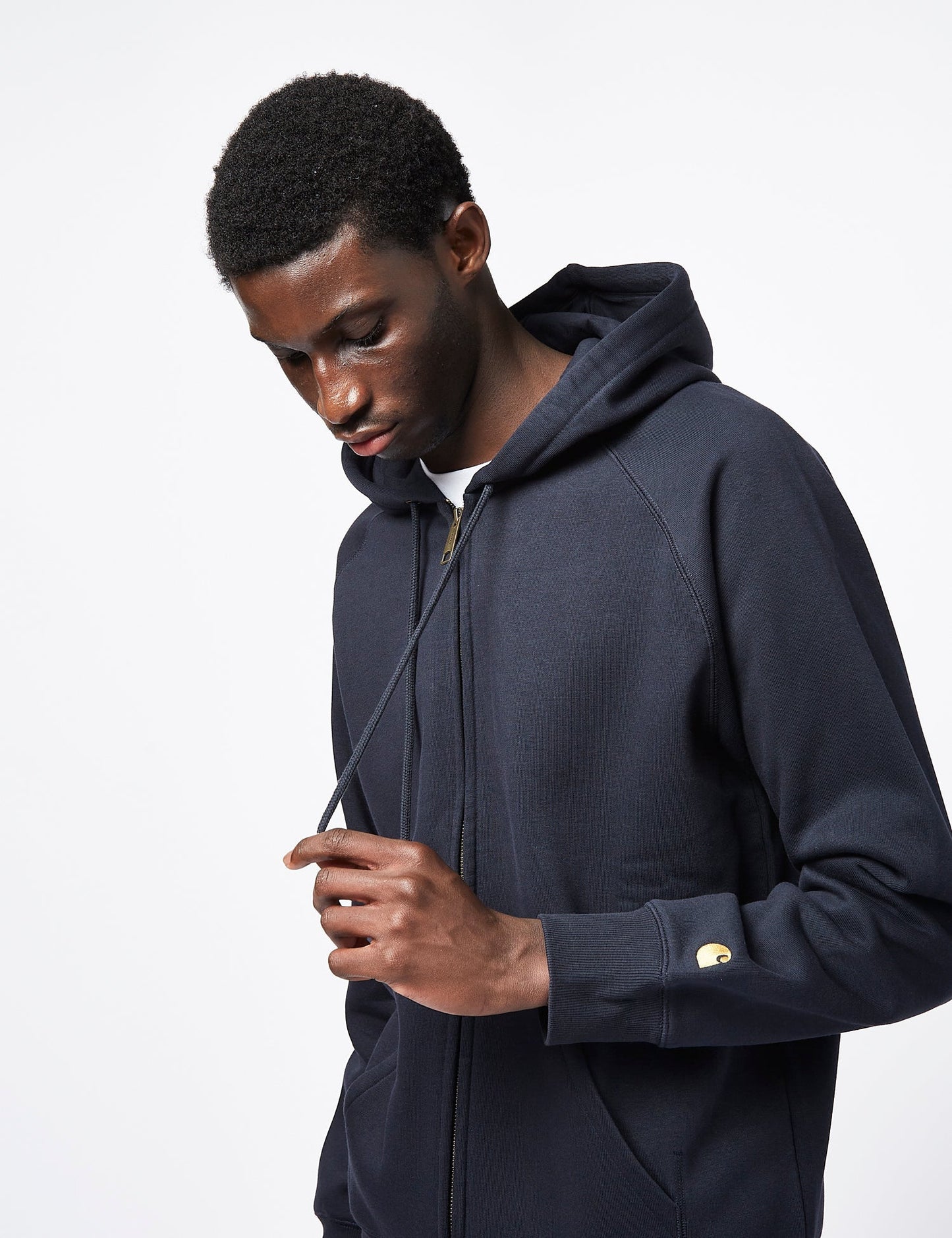 Chase Hooded Zip Sweatshirt - Dark Navy Blue