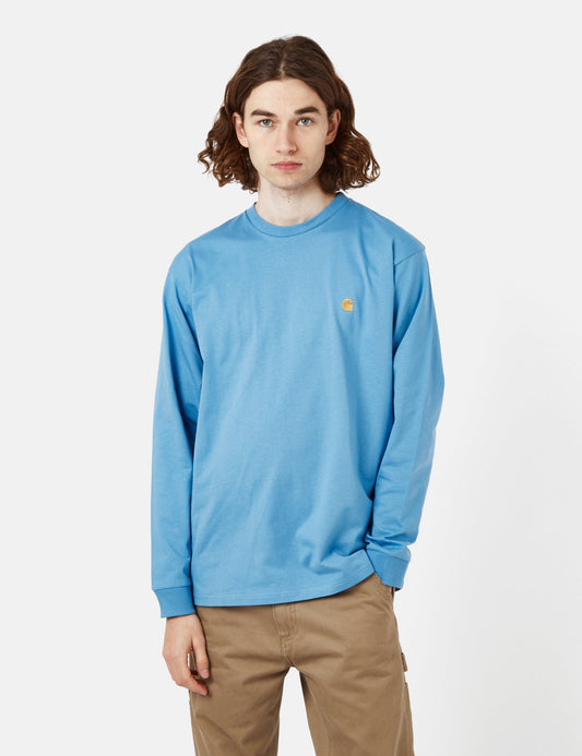 Chase Long Sleeve T-Shirt (Loose) - Piscine Blue