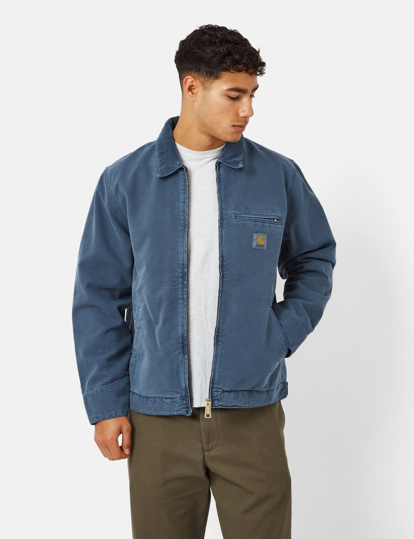 Detroit Jacket (Organic) - Storm Blue Faded