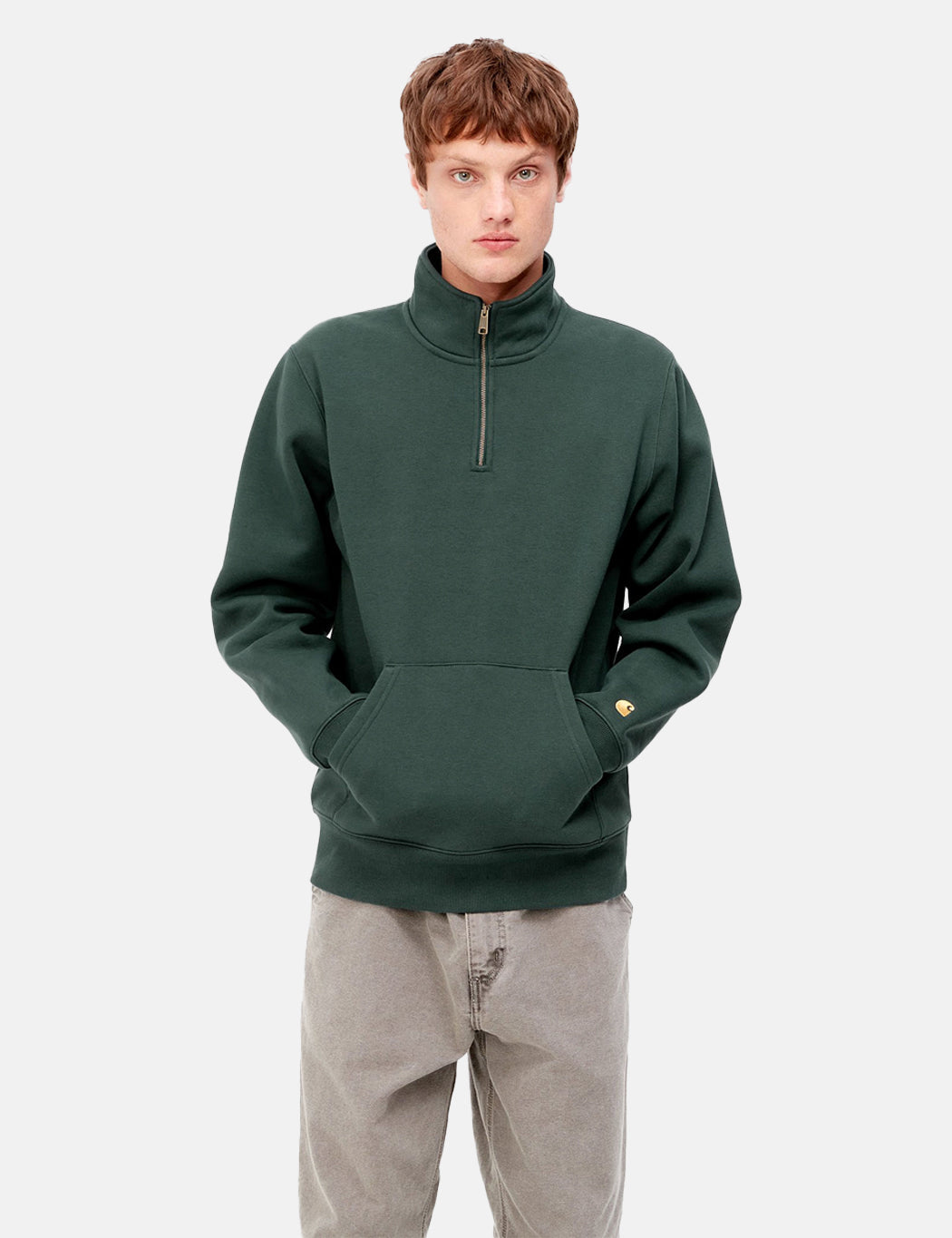 Chase Neck Zip Sweatshirt - Discovery Green