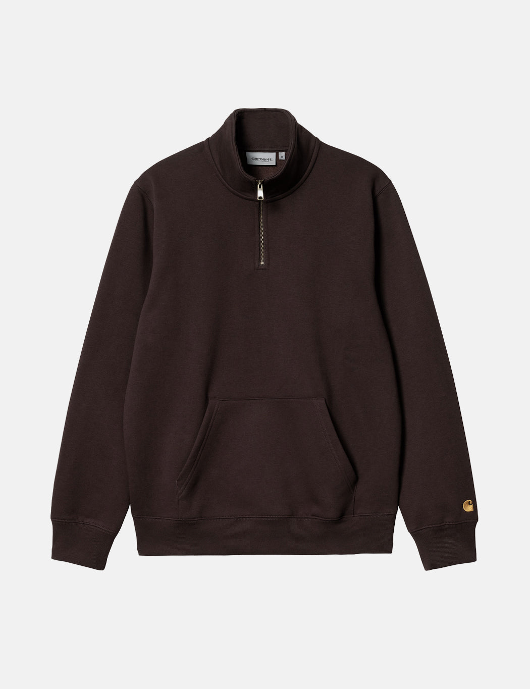 Chase Neck Zip Sweatshirt - Dark Umber Brown