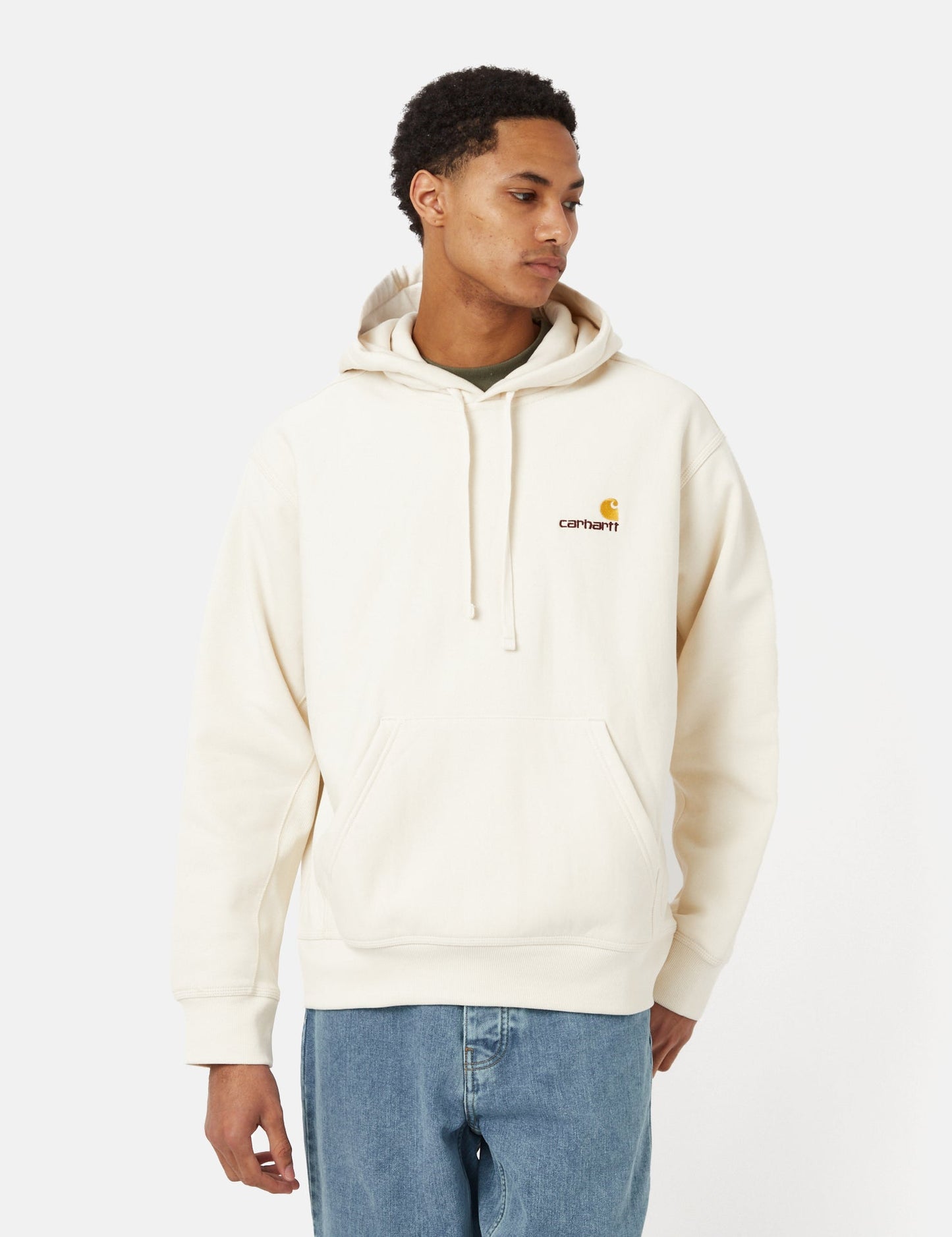 American Script Hooded Sweatshirt - Natural