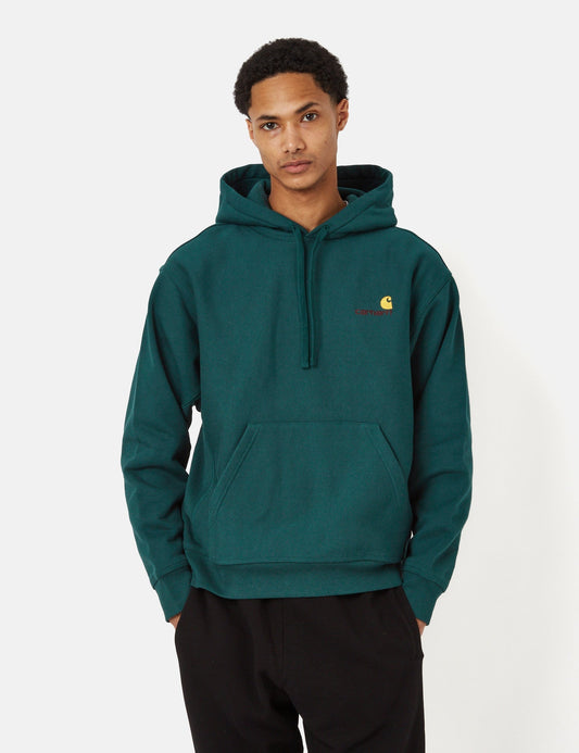 American Script Hooded Sweatshirt - Botanic Green