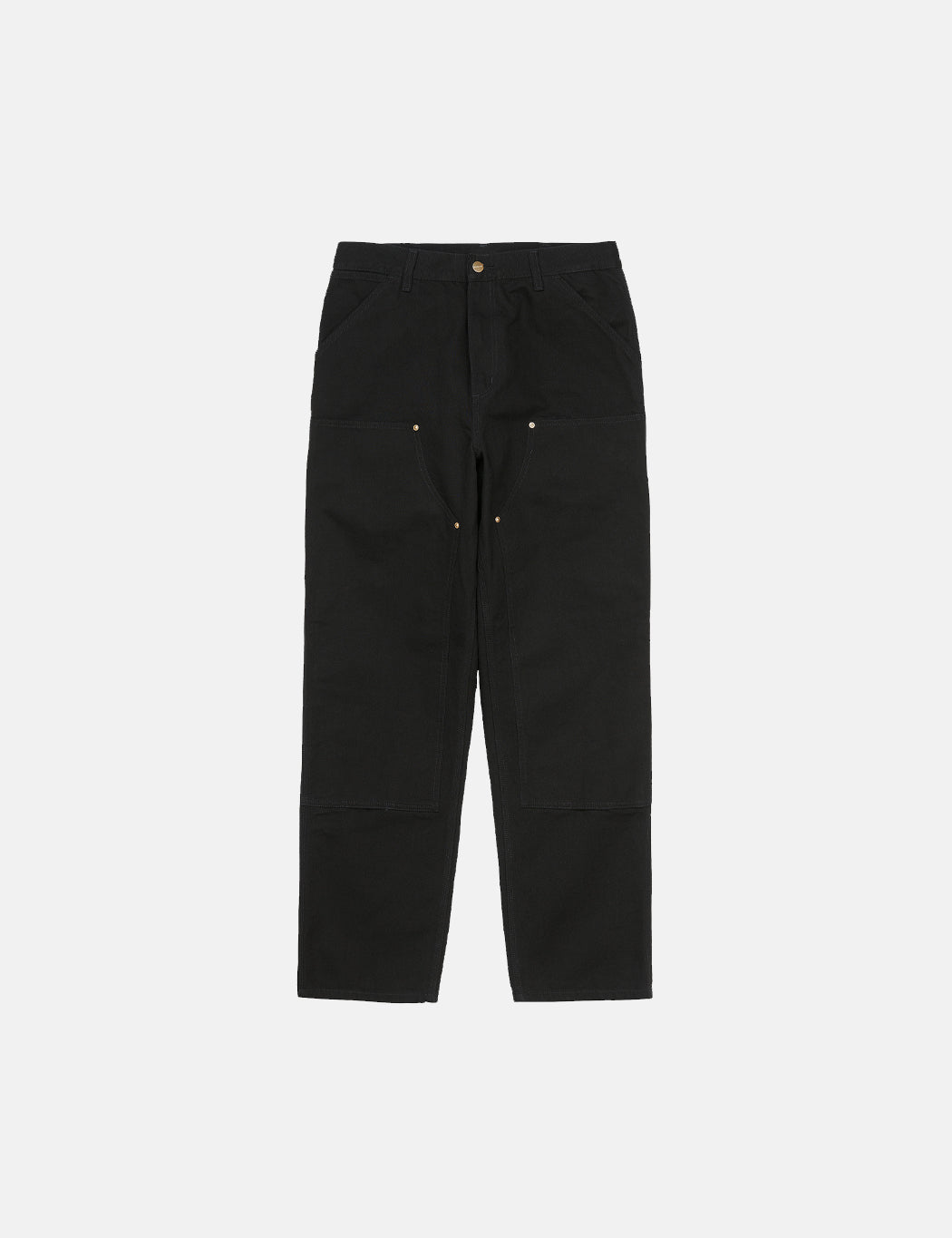 Double Knee Pant (Relaxed/Straight) - Black