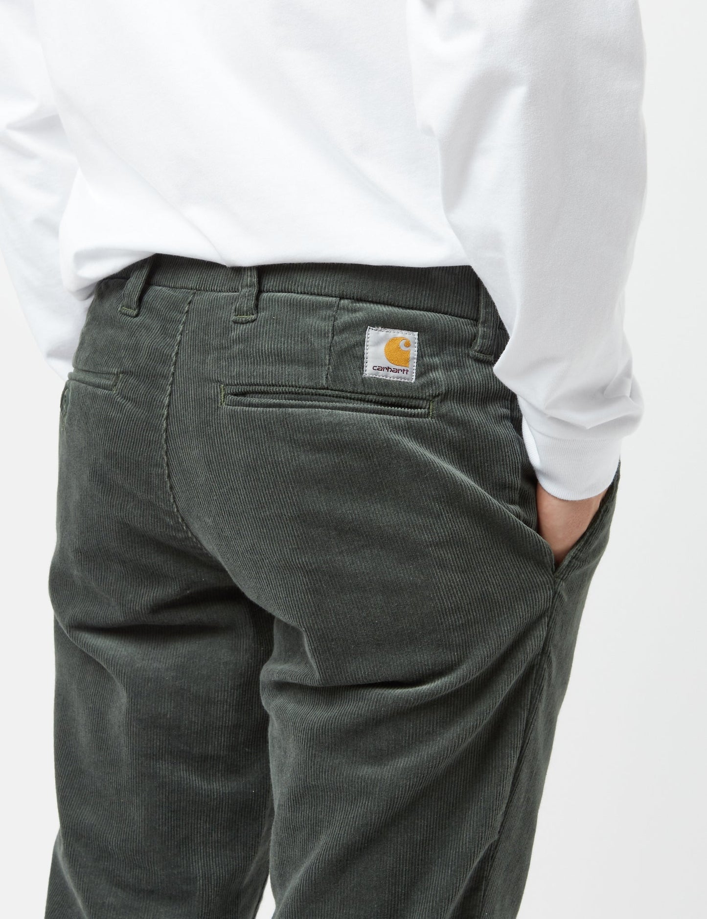 Sid Pant Cord Chino (Slim) - Boxwood Green