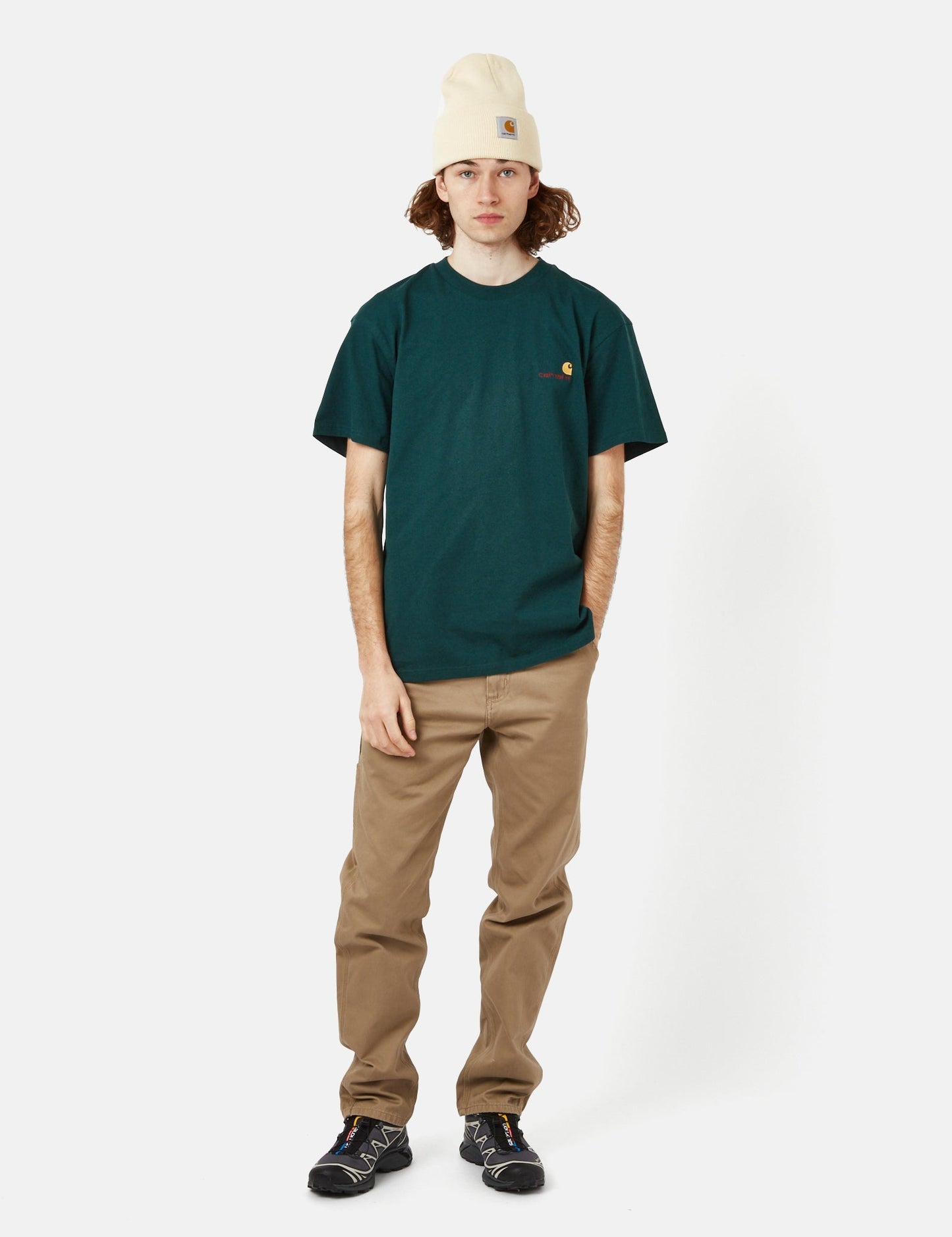 American Script T-Shirt (Organic) - Botanic Green