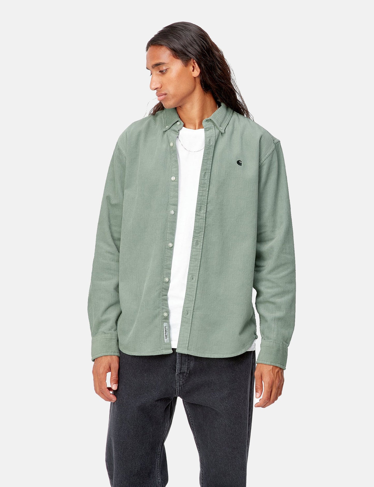 Madison Cord Shirt - Boxwood Green/Wax