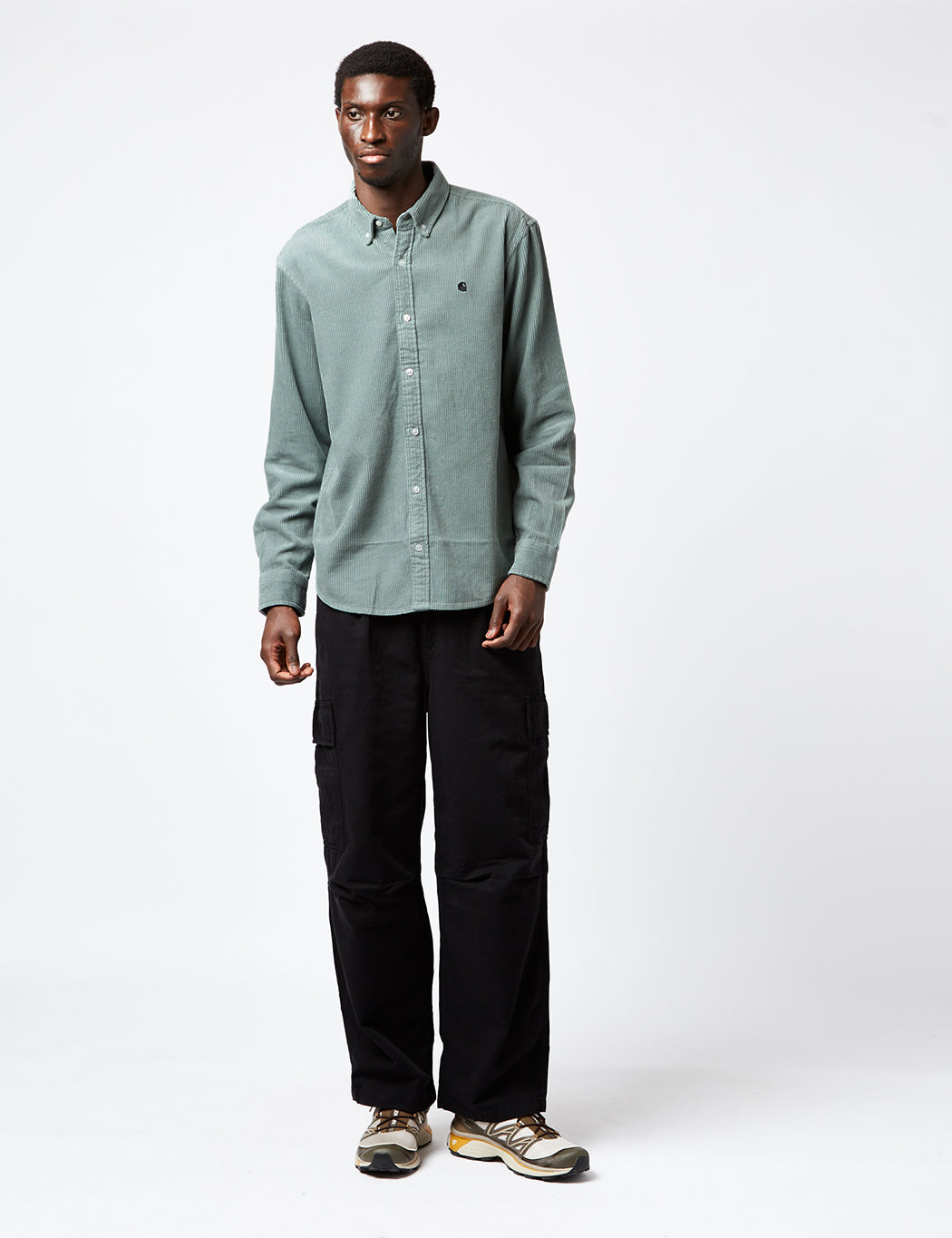 Madison Shirt (Fine Cord) - Glassy Teal