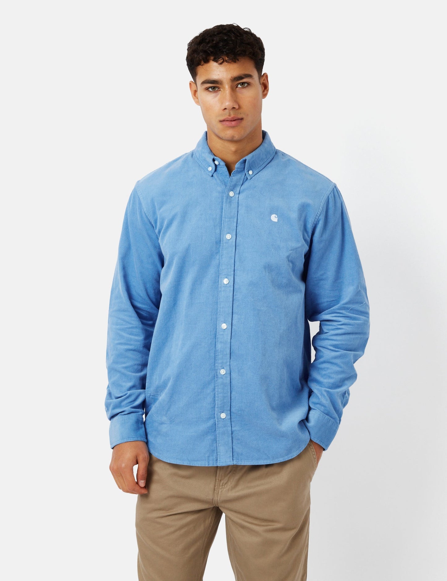 Madison Shirt (Fine Cord) - Glassy Teal