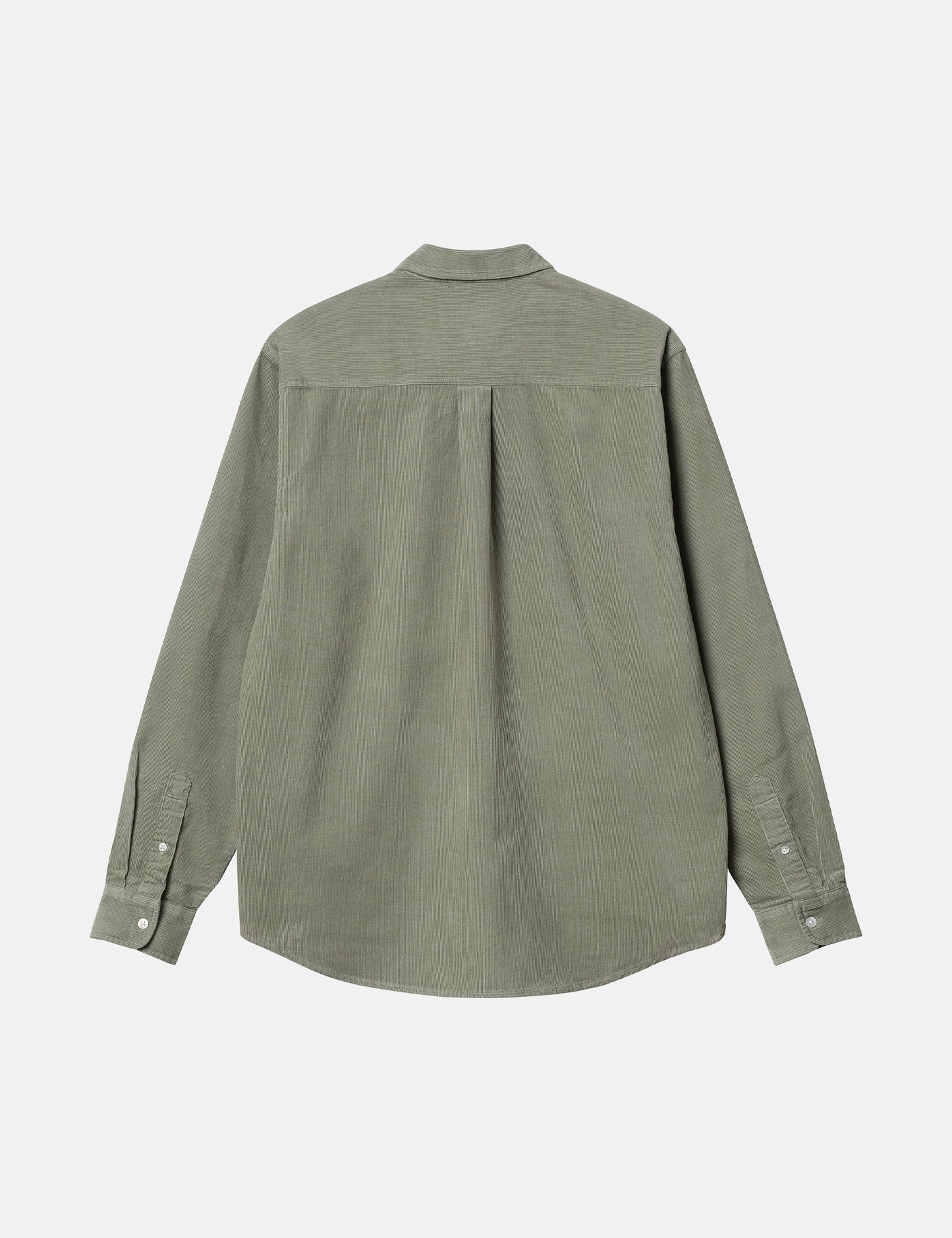 Madison Shirt (Fine Cord) - Yucca Green/White