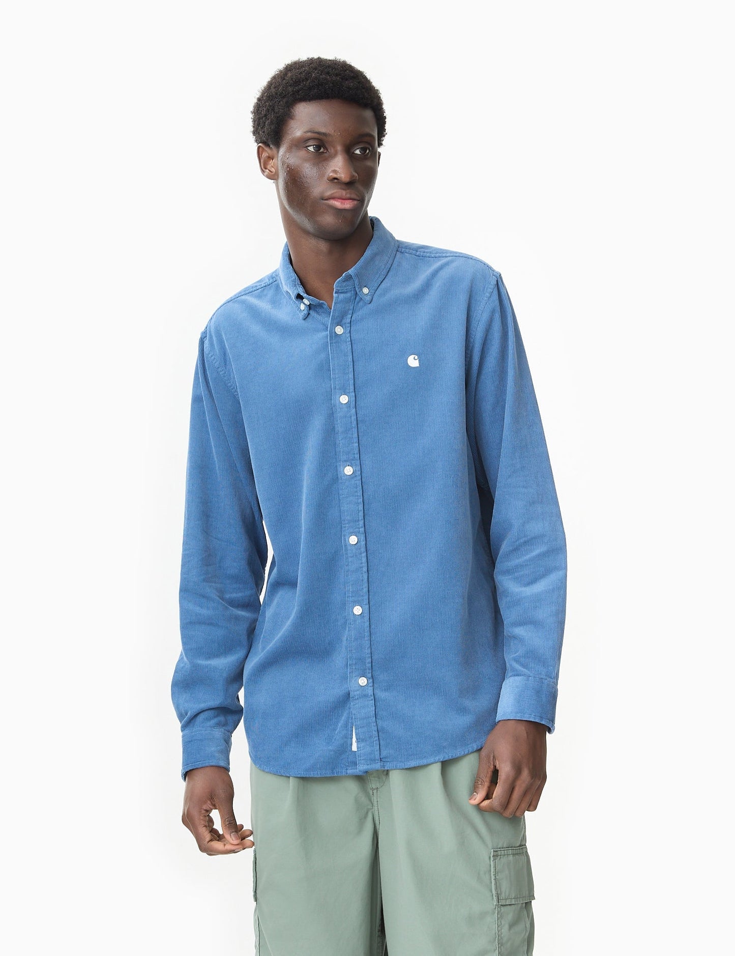 Madison Fine Cord Shirt (Regular) - Park Green