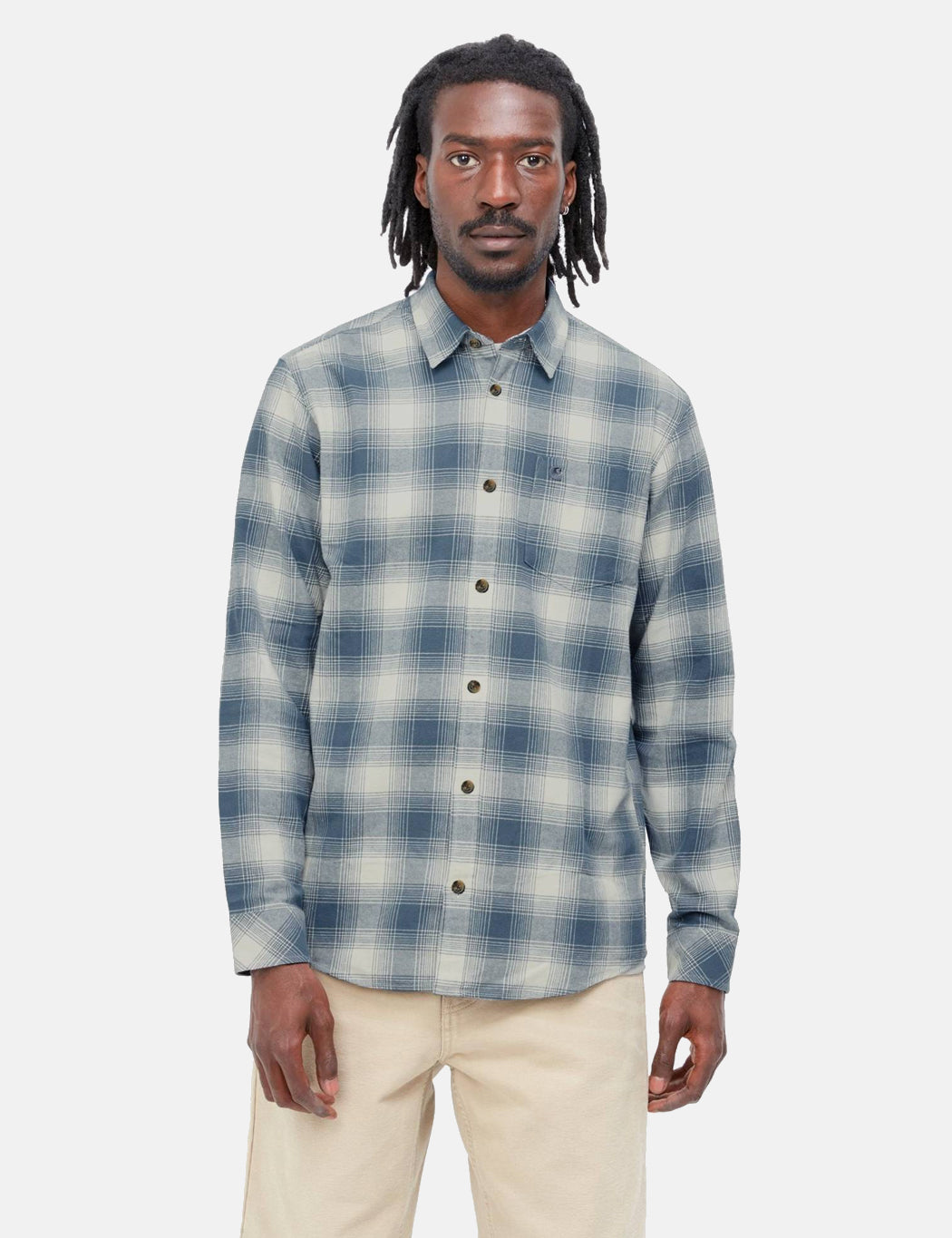 Deaver Check Shirt - Storm Blue