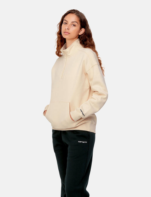 Womens Ontario Highneck Sweatshirt - Calico Beige/Black