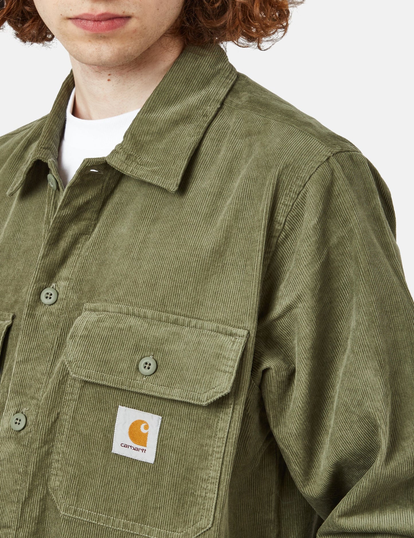 Dixon Shirt Jacket (Cord) - Dollar Green