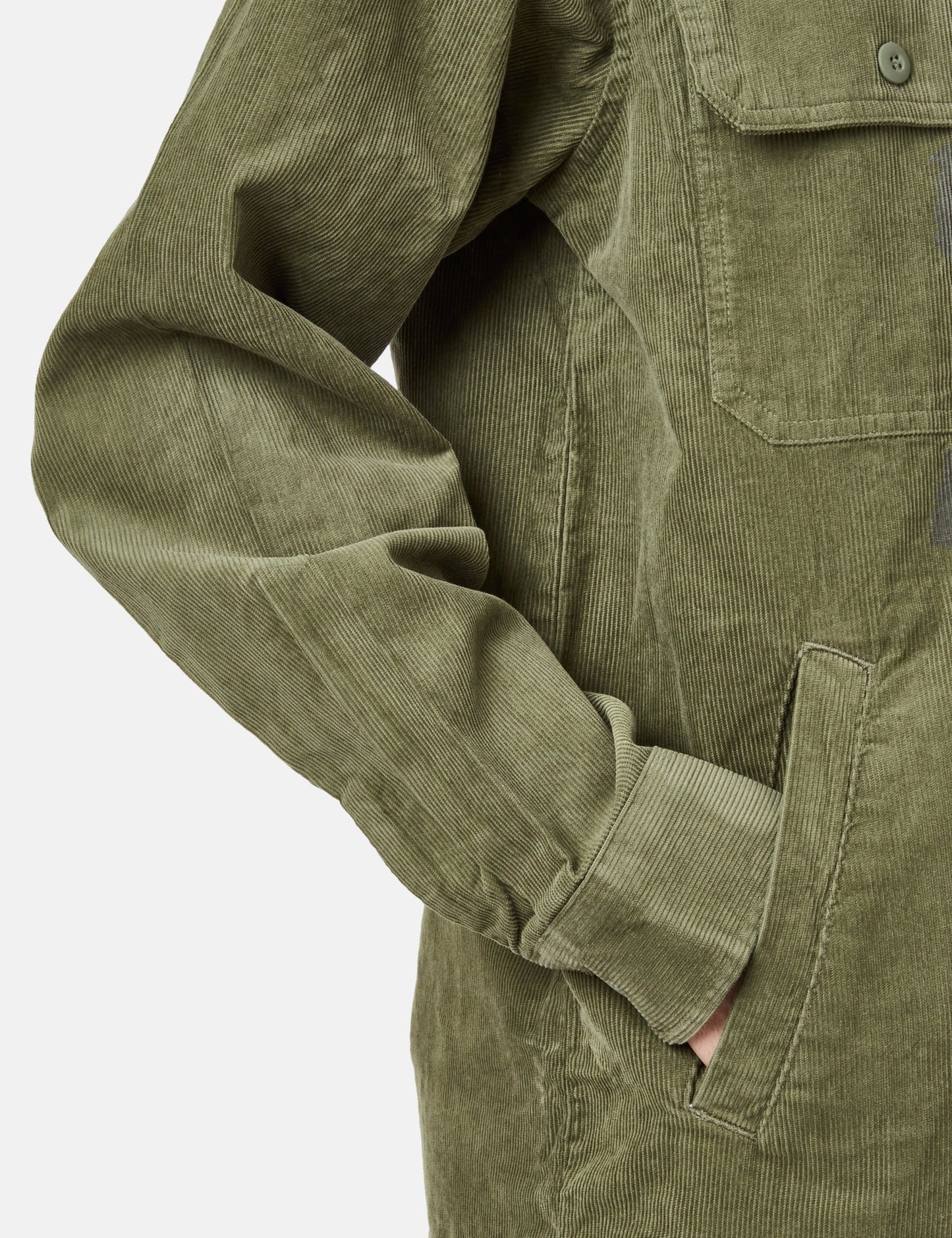 Dixon Shirt Jacket (Cord) - Dollar Green