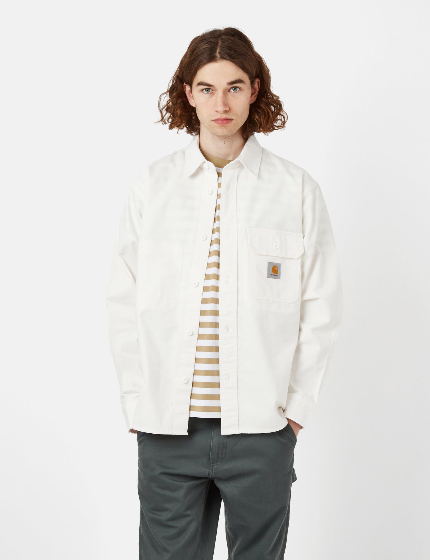 Reno Shirt Jacket (Garment Dyed) - Off - White