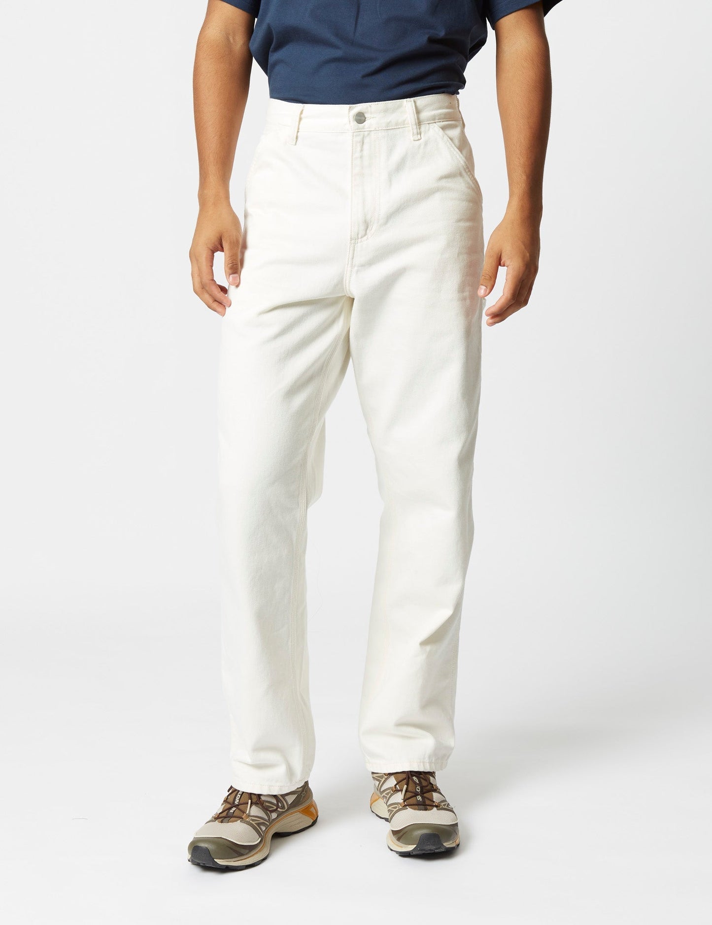 Single Knee Pant (Denim) - White