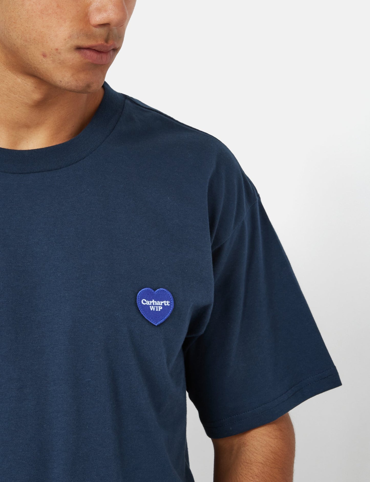 Double Heart T-Shirt (Organic) - Blue