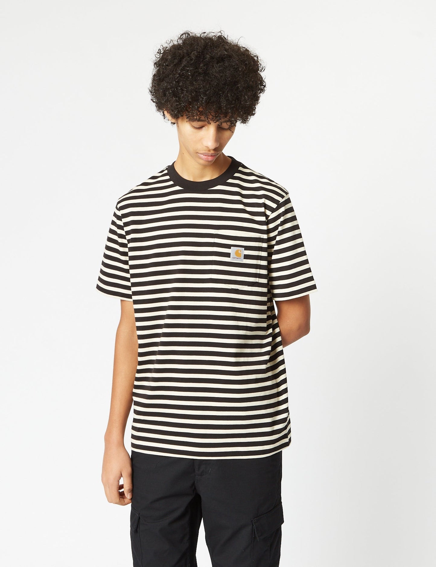 Seidler Pocket T-Shirt (Seidler Stripe) - Squid Dark Blue/Black