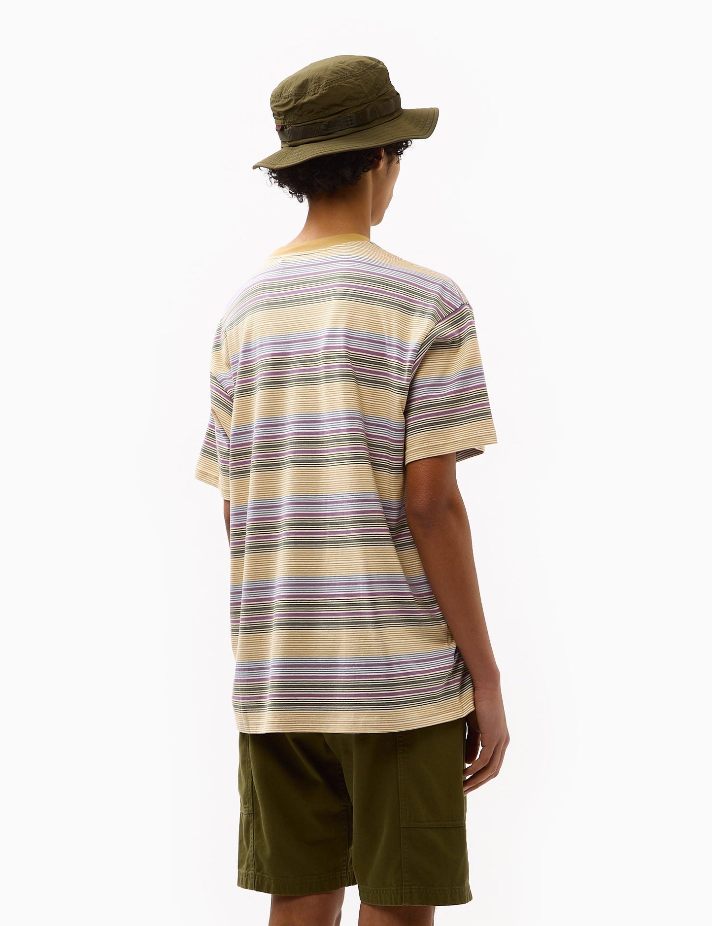 Coby Stripe T-Shirt (Loose) - Bourbon Brown