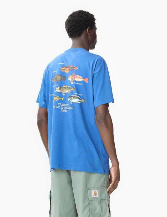 Fish T-Shirt (Loose) - Acapulco Blue