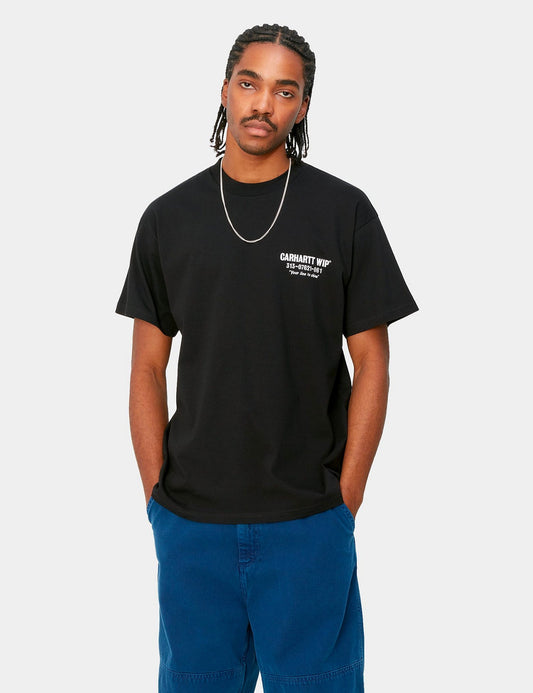 Less Troubles T-Shirt (Loose) - Black/White