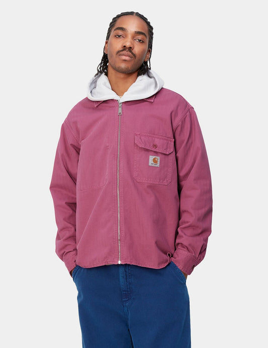 Rainer Over Shirt - Magenta Pink Garment Dyed